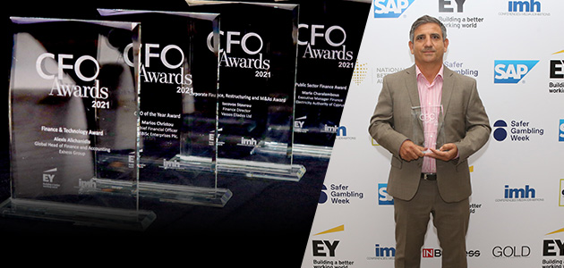 The "The CFO of the year" award was given to Marios Christou, Chief Financial Officer of ASBISC ENTERPRISES PLC